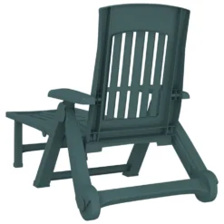 VIDAXL Chaise Longue Pliable Avec Roues Vert Pp 11 VIDAXL Chaise Longue Pliable Avec Roues Vert Pp -Konst Decor Magasin 6470a72d534273.17985752