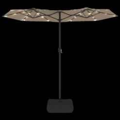 VIDAXL Parasol à Double Tête Avec Led Taupe 316x240 Cm 12 VIDAXL Parasol à Double Tête Avec Led Taupe 316x240 Cm -Konst Decor Magasin 6470a731366e13.29275547