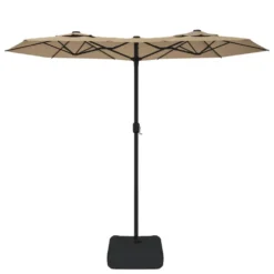 VIDAXL Parasol à Double Tête Avec Led Taupe 316x240 Cm 10 VIDAXL Parasol à Double Tête Avec Led Taupe 316x240 Cm -Konst Decor Magasin 6470a7313a1e62.33053531