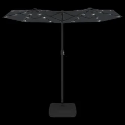 VIDAXL Parasol à Double Tête Avec Led Noir 316x240 Cm 12 VIDAXL Parasol à Double Tête Avec Led Noir 316x240 Cm -Konst Decor Magasin 6470a7324ffb61.96651051