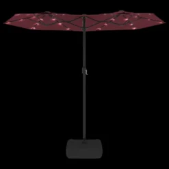 VIDAXL Parasol à Double Tête Avec Led Rouge Bordeaux 316x240 Cm 12 VIDAXL Parasol à Double Tête Avec Led Rouge Bordeaux 316x240 Cm -Konst Decor Magasin 6470a7331d2d43.23817155