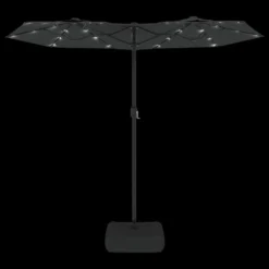 VIDAXL Parasol à Double Tête Avec Led Anthracite 316x240 Cm 12 VIDAXL Parasol à Double Tête Avec Led Anthracite 316x240 Cm -Konst Decor Magasin 6470a733c97576.21484129