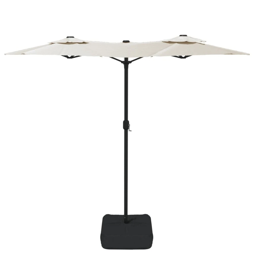 VIDAXL Parasol à Double Tête Blanc Sable 316x240 Cm 4 VIDAXL Parasol à Double Tête Blanc Sable 316x240 Cm – Image 4
