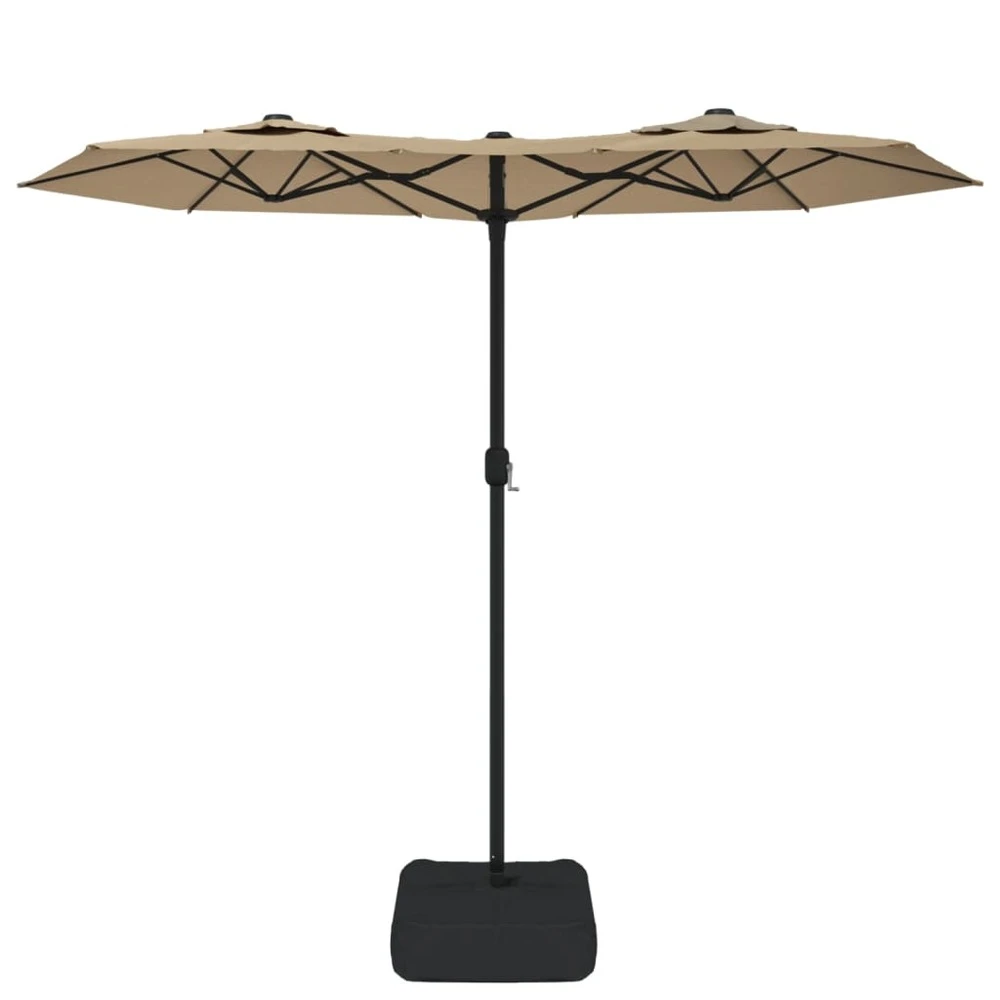 VIDAXL Parasol à Double Tête Taupe 316x240 Cm 3 VIDAXL Parasol à Double Tête Taupe 316x240 Cm – Image 3