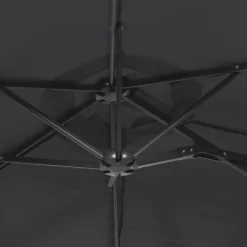VIDAXL Parasol à Double Tête Noir 316x240 Cm 12 VIDAXL Parasol à Double Tête Noir 316x240 Cm -Konst Decor Magasin 6470a738050893.78087144