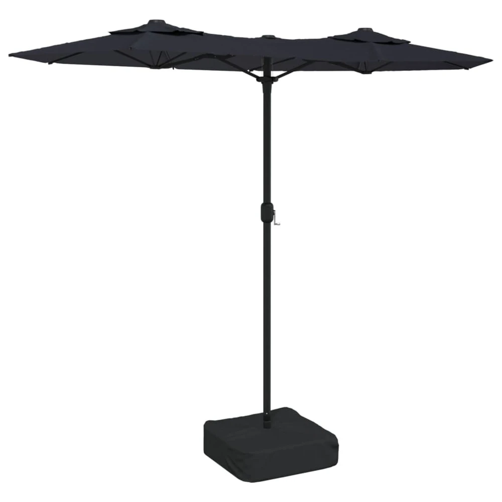 VIDAXL Parasol à Double Tête Noir 316x240 Cm 1 VIDAXL Parasol à Double Tête Noir 316x240 Cm