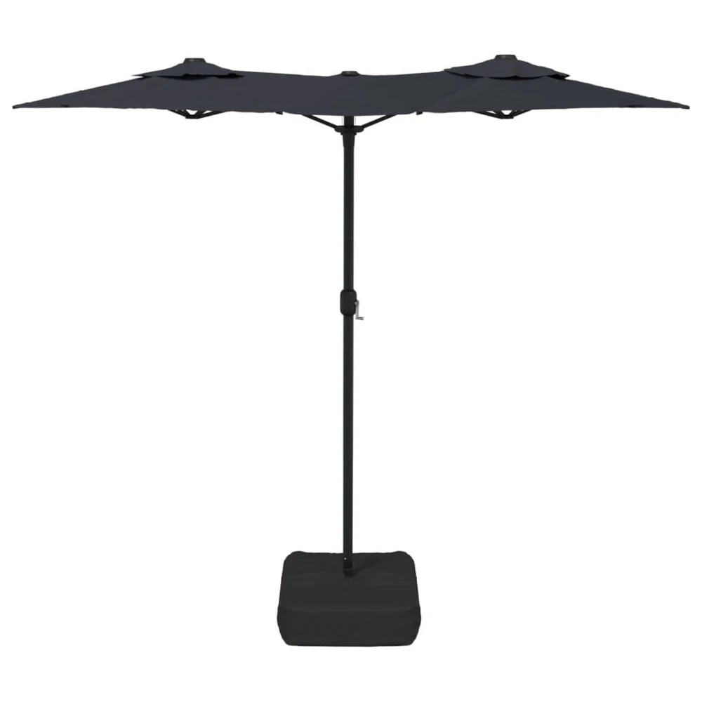 VIDAXL Parasol à Double Tête Noir 316x240 Cm 4 VIDAXL Parasol à Double Tête Noir 316x240 Cm – Image 4