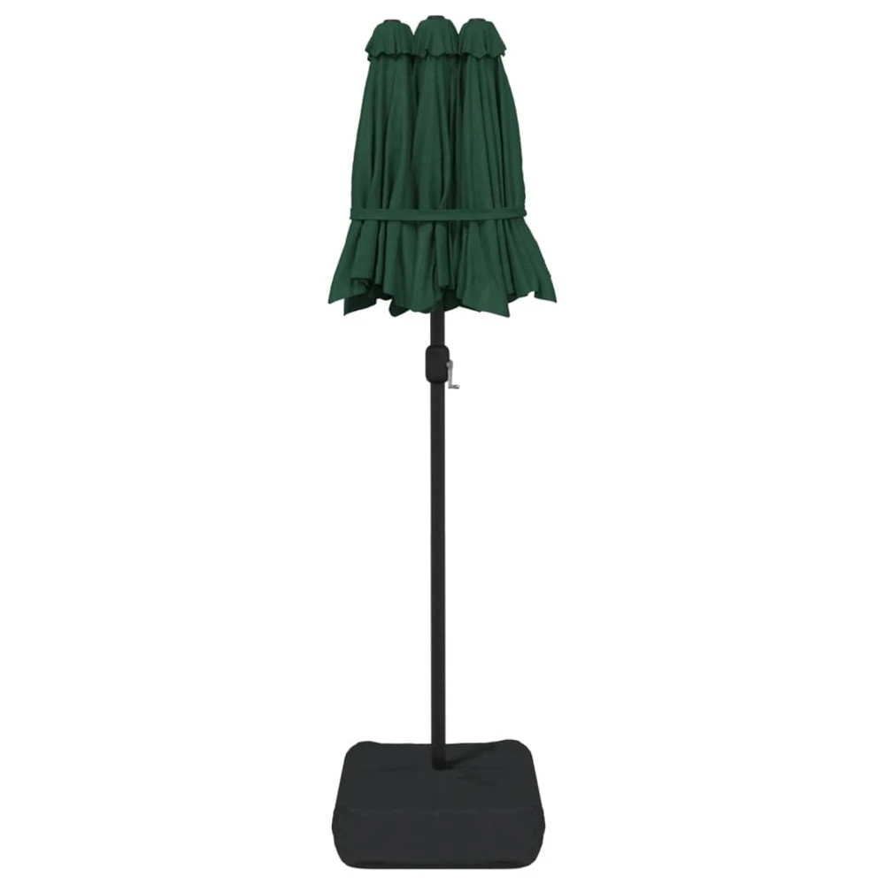 VIDAXL Parasol à Double Tête Avec Led Vert 316x240 Cm 7 VIDAXL Parasol à Double Tête Avec Led Vert 316x240 Cm – Image 7