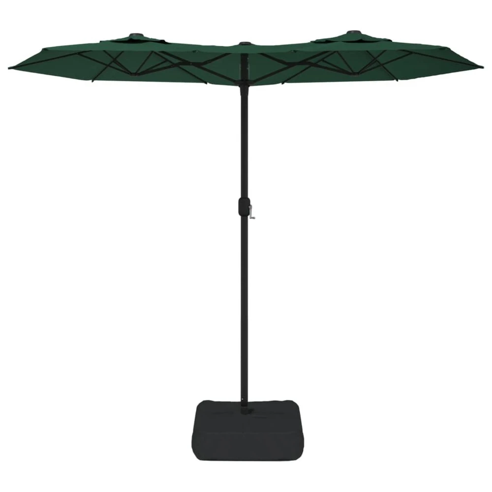 VIDAXL Parasol à Double Tête Avec Led Vert 316x240 Cm 4 VIDAXL Parasol à Double Tête Avec Led Vert 316x240 Cm – Image 4