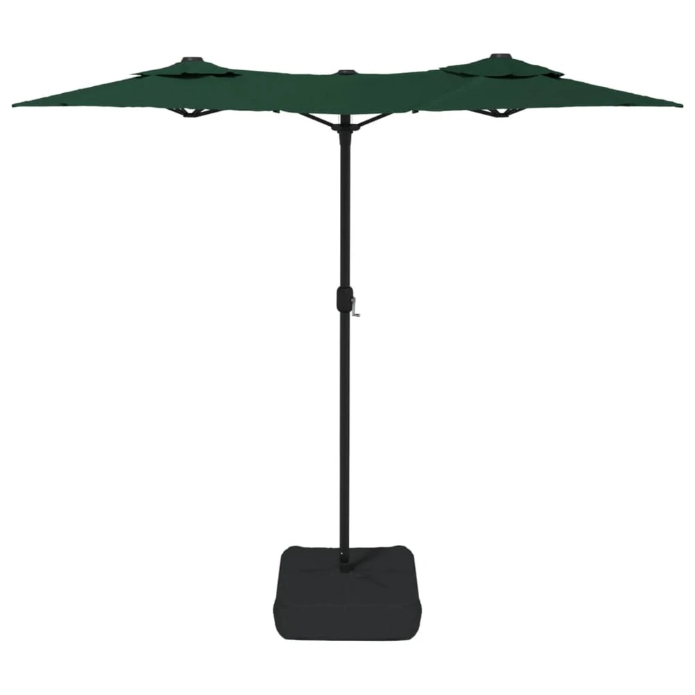 VIDAXL Parasol à Double Tête Avec Led Vert 316x240 Cm 5 VIDAXL Parasol à Double Tête Avec Led Vert 316x240 Cm – Image 5
