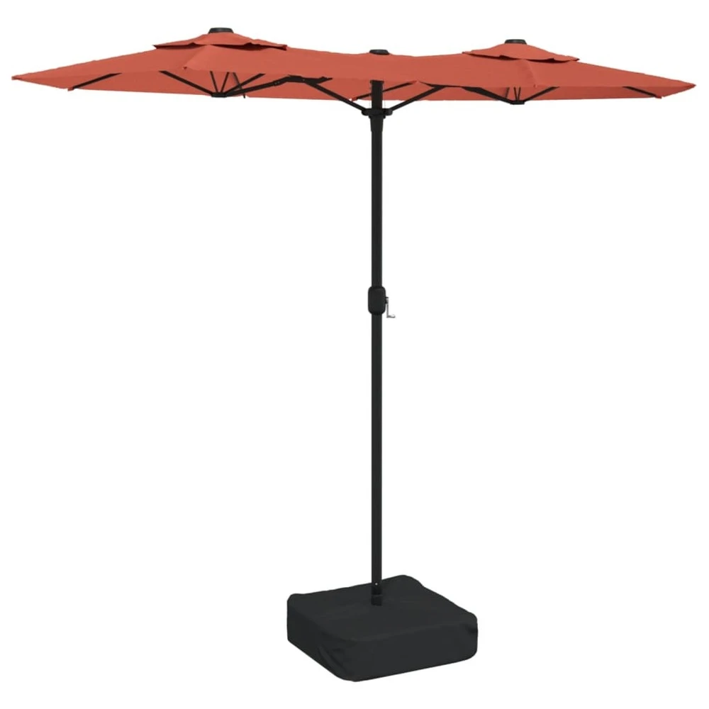 VIDAXL Parasol à Double Tête Avec Led Terre Cuite 316x240 Cm 1 VIDAXL Parasol à Double Tête Avec Led Terre Cuite 316x240 Cm