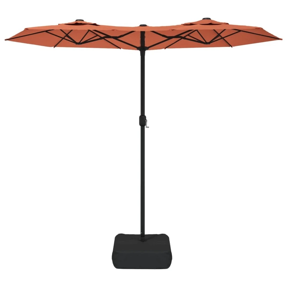 VIDAXL Parasol à Double Tête Avec Led Terre Cuite 316x240 Cm 4 VIDAXL Parasol à Double Tête Avec Led Terre Cuite 316x240 Cm – Image 4