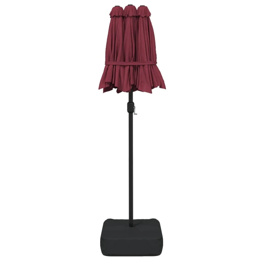 VIDAXL Parasol à Double Tête Rouge Bordeaux 316x240 Cm 5 VIDAXL Parasol à Double Tête Rouge Bordeaux 316x240 Cm – Image 5
