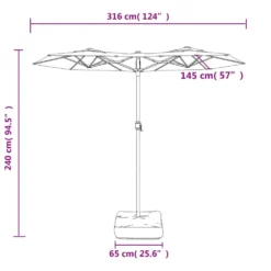 VIDAXL Parasol à Double Tête Anthracite 316x240 Cm 13 VIDAXL Parasol à Double Tête Anthracite 316x240 Cm -Konst Decor Magasin 6470a73d4de060.65820279