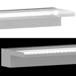 VIDAXL Lame De Cascade De Piscine Avec Led Acier Inoxydable 110 Cm 9 VIDAXL Lame De Cascade De Piscine Avec Led Acier Inoxydable 110 Cm -Konst Decor Magasin 6475e949d6af22.43639172