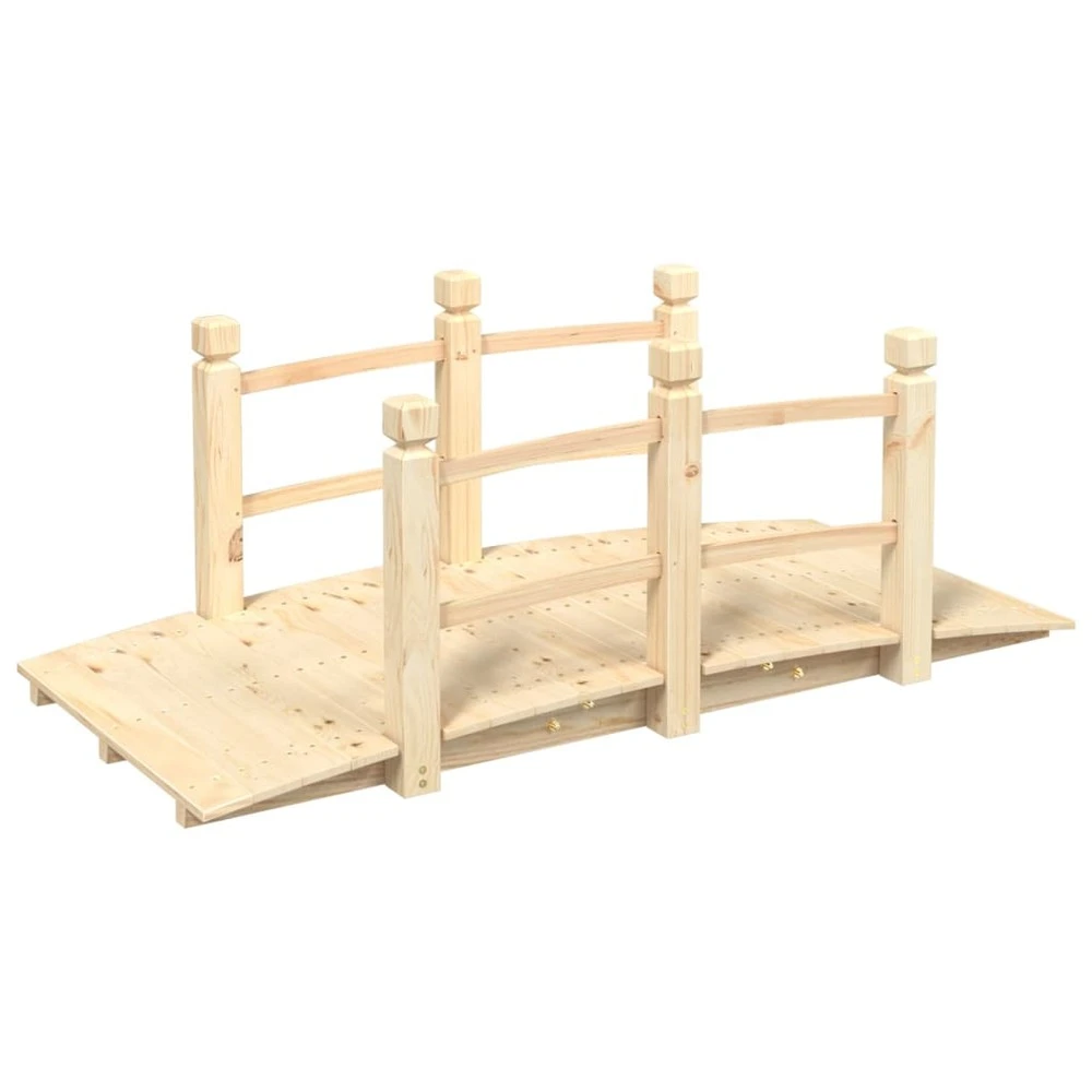 VIDAXL Pont De Jardin Avec Garde-corps 150x67x56cm Bois Massif épicéa 1 VIDAXL Pont De Jardin Avec Garde-corps 150x67x56cm Bois Massif épicéa