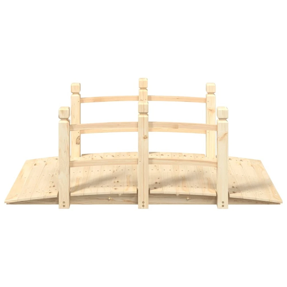 VIDAXL Pont De Jardin Avec Garde-corps 150x67x56cm Bois Massif épicéa 3 VIDAXL Pont De Jardin Avec Garde-corps 150x67x56cm Bois Massif épicéa – Image 3