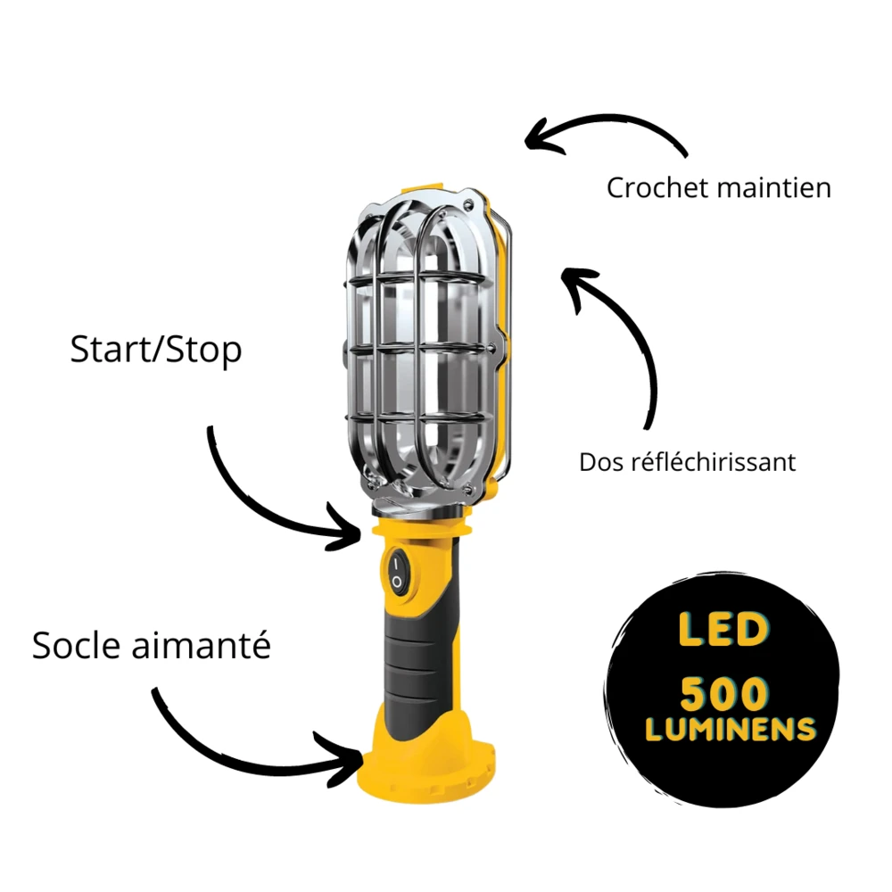 Lampe Handy Bright – Venteo – Lampe 2 En 1 Led 500 Luminens 2 Lampe Handy Bright – Venteo – Lampe 2 En 1 Led 500 Luminens – Image 2