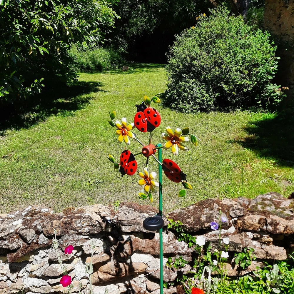 Piquet Solaire Eolienne Cocci-pelles - Led Blanche - Chromex 3 Piquet Solaire Eolienne Cocci-pelles - Led Blanche - Chromex – Image 3