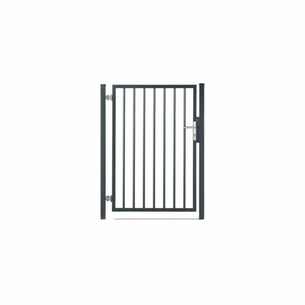 Portillon Barreaudé Acier Galvanisé Passage 1m Gris Anthracite H 1m50 1 Portillon Barreaudé Acier Galvanisé Passage 1m Gris Anthracite H 1m50