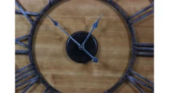 Grande Horloge Ancienne Fer Forgé Bois 80cm - Marron 6 Grande Horloge Ancienne Fer Forgé Bois 80cm - Marron -Konst Decor Magasin 6479de0ed83d83.54338678