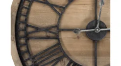 Grande Horloge Ancienne Bois Métal Marron 76x3x76cm - Bois, Métal 6 Grande Horloge Ancienne Bois Métal Marron 76x3x76cm - Bois, Métal -Konst Decor Magasin 6479de115b2c43.29035171