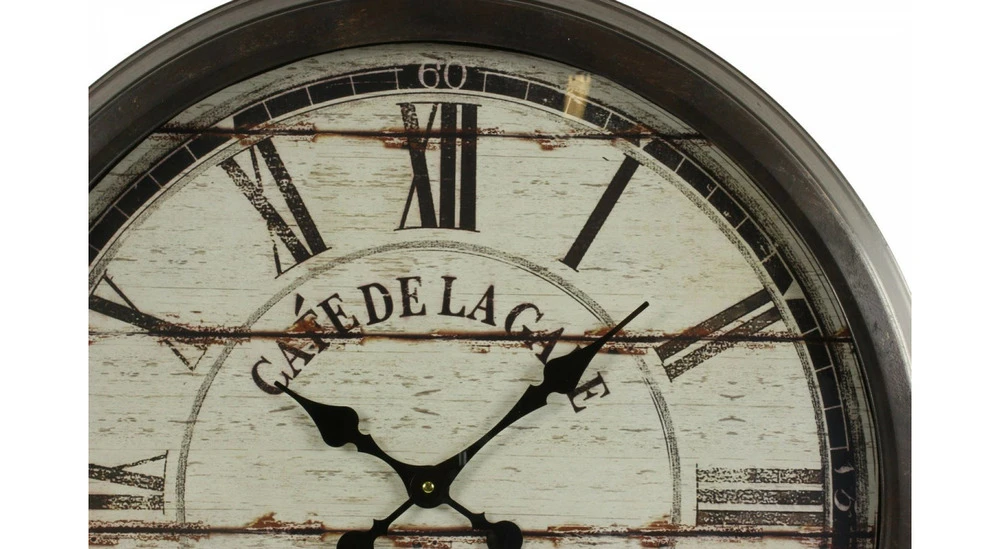 Grande Horloge Ancienne Murale Café De La Gare 70cm - Fer - Noir 3 Grande Horloge Ancienne Murale Café De La Gare 70cm - Fer - Noir – Image 3