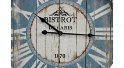 Horloge Ancienne Murale Bistrot De Paris Métal Bleu 58cm -Konst Decor Magasin 6479de16133309.27146810