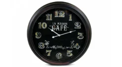 Horloge Ancienne Murale La Maison Du Café Métal Noir 62cm
