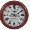 Horloge Ancienne Murale Eau Quinine Tonique Métal Rouge-bordeaux 47cm
