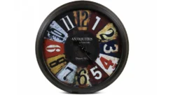 Grande Horloge Ancienne Murale Antiquités Métal Multicolore 70cm