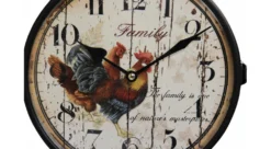 Horloge De Gare Ancienne Double Face Family Coq Fer Forge Blanc 24cm - Fer Forgé -Konst Decor Magasin 6479de21ae0564.64972383