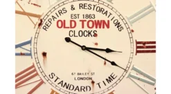 Horloge Ancienne Métal Old Town Clocks 58cm - Blanc 5 Horloge Ancienne Métal Old Town Clocks 58cm - Blanc -Konst Decor Magasin 6479de229a1a81.60186731