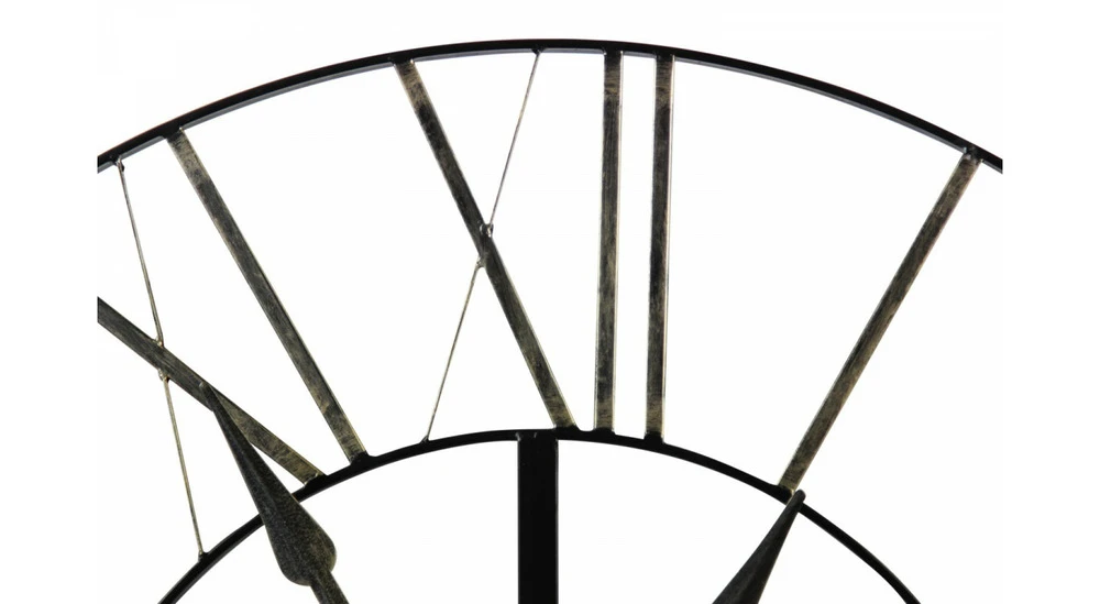 Grande Horloge Ancienne Fer Forgé 90cm - Noir 4 Grande Horloge Ancienne Fer Forgé 90cm - Noir – Image 4