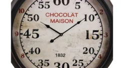 Horloge Ancienne Murale Chocolat Maison Métal Blanc 62cm 5 Horloge Ancienne Murale Chocolat Maison Métal Blanc 62cm -Konst Decor Magasin 6479de2707a654.06477208