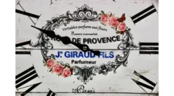 Horloge Ancienne Murale Rose De Provence Métal Blanc 47cm -Konst Decor Magasin 6479de29b512f6.43617968