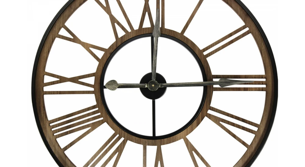 Grande Horloge Ancienne Fer Forge Marron 80x4x80cm - Fer Forgé 2 Grande Horloge Ancienne Fer Forge Marron 80x4x80cm - Fer Forgé – Image 2