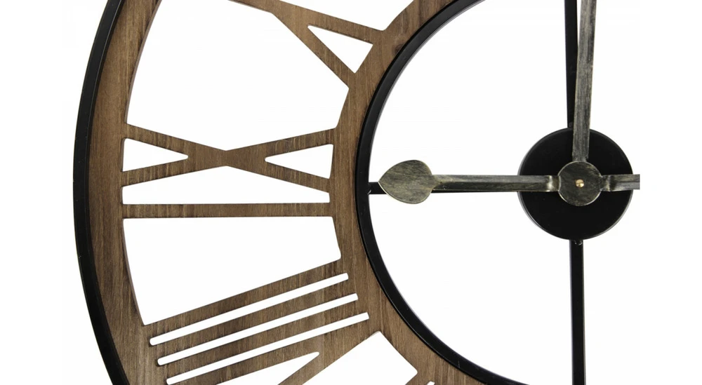 Grande Horloge Ancienne Fer Forge Marron 80x4x80cm - Fer Forgé 3 Grande Horloge Ancienne Fer Forge Marron 80x4x80cm - Fer Forgé – Image 3