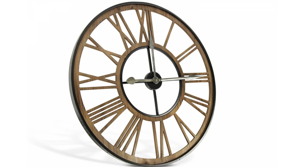 Grande Horloge Ancienne Fer Forge Marron 80x4x80cm - Fer Forgé 4 Grande Horloge Ancienne Fer Forge Marron 80x4x80cm - Fer Forgé – Image 4