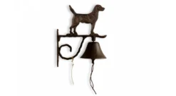 Cloche Chien Fonte Marron 21x11x26cm