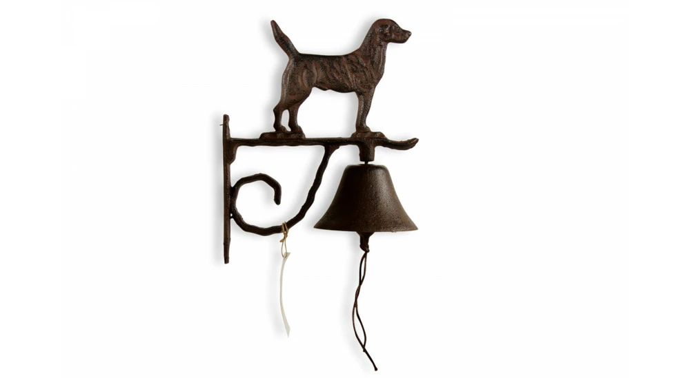 Cloche Chien Fonte Marron 21x11x26cm 1 Cloche Chien Fonte Marron 21x11x26cm