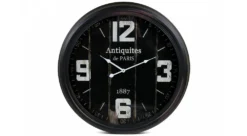 Horloge Ancienne Murale Antiquités De Paris Métal Noir 62cm