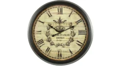 Horloge Ancienne Murale Olives 58cm - Fer - Blanc