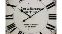 Horloge Ancienne Murale Chef Le Normand Métal Noir 62cm - Blanc 5 Horloge Ancienne Murale Chef Le Normand Métal Noir 62cm - Blanc -Konst Decor Magasin 6479de37e48820.69126590
