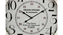 Horloge Ancienne Murale Grande Epicerie De Monmartre Métal Blanc 62cm -Konst Decor Magasin 6479de389a0ee2.38636446