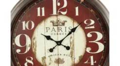 Grande Horloge Ancienne Murale Paris France 70cm - Fer - Rouge-bordeaux 5 Grande Horloge Ancienne Murale Paris France 70cm - Fer - Rouge-bordeaux -Konst Decor Magasin 6479de399cd860.69670782