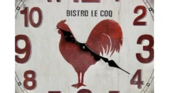 Grande Horloge Ancienne Murale Bistro Le Coq Métal Rouge-bordeaux 70cm 5 Grande Horloge Ancienne Murale Bistro Le Coq Métal Rouge-bordeaux 70cm -Konst Decor Magasin 6479de3de3dcf2.79822345