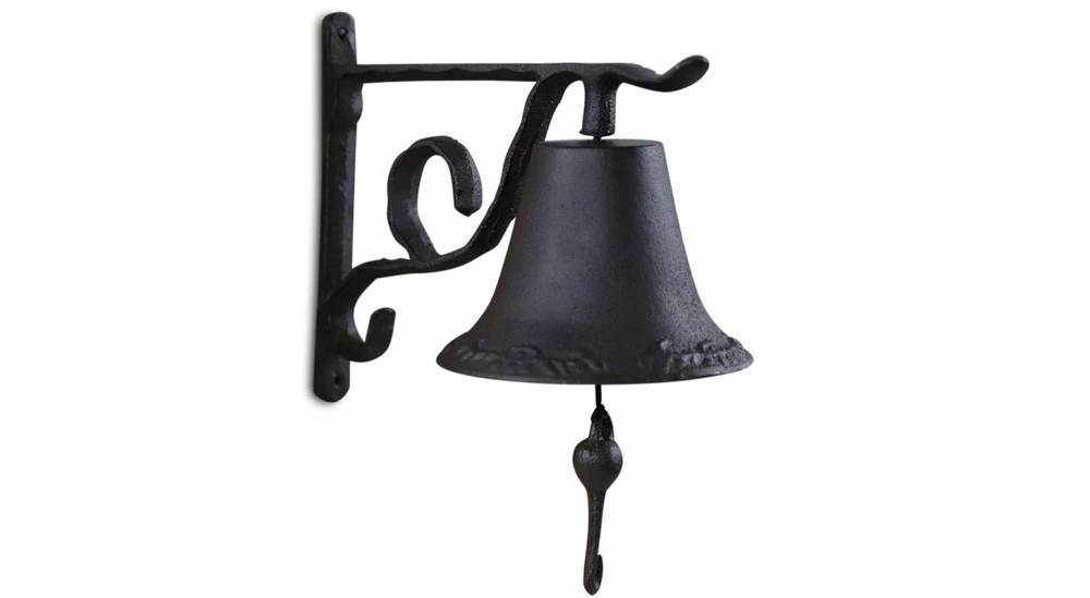 Cloche Fonte Marron 31x17x31cm 1 Cloche Fonte Marron 31x17x31cm