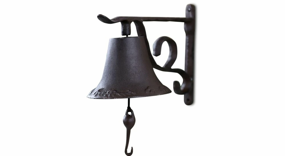 Cloche Fonte Marron 31x17x31cm 2 Cloche Fonte Marron 31x17x31cm – Image 2