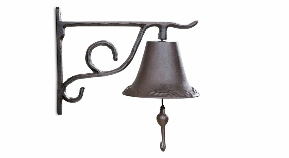 Cloche Fonte Marron 31x17x31cm 3 Cloche Fonte Marron 31x17x31cm – Image 3